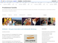 Screenshot des Blogs Produkttest Familie