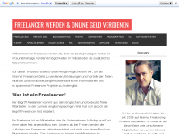 Screenshot des Blogs Freelancer werden und online Geld verdienen
