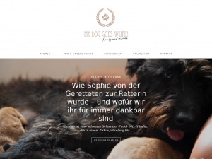 Screenshot des Blogs MyDogGoesWuff! – Hundeblog