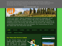 Screenshot des Blogs Urlaub in der Toskana