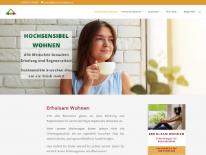 Screenshot des Blogs Hochsensibel Wohnen