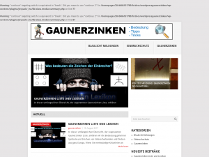 Screenshot des Blogs Gaunerzinken
