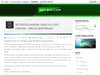 Screenshot des Blogs Fußballwetten & Quoten