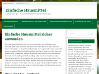 Screenshot des Blogs Einfache Hausmittel