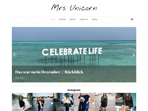 Screenshot des Blogs Mrs Unicorn