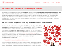 Screenshot des Blogs Salespion – Aktuelle Sale-Angebote Top Marken auf einen Blick