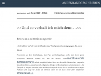 Screenshot des Blogs AnDenRandGeschrieben
