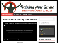 Screenshot des Blogs Training ohne Geräte