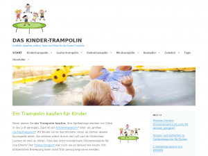 Screenshot des Blogs Kinder-Trampolin-Kaufen