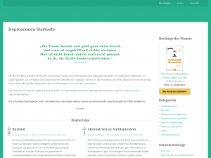Screenshot des Blogs Depressionen Blog
