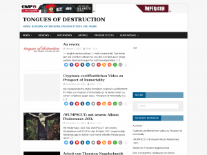 Screenshot des Blogs tongues of destruction