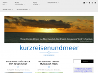 Screenshot des Blogs kurzreisenundmeer.de