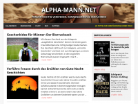 Screenshot des Blogs Alpha-Mann.net – Tipps & Tricks zum Thema Dating & Flirten mit Frauen!