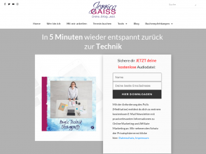 Screenshot des Blogs Jessica Gaiß – Mein Weg zum Onlinemarketer