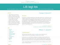 Screenshot des Blogs Lilli legt los