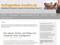 Screenshot des Blogs Auflagenbox-kaufen.de