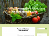Screenshot des Blogs Janas Antikrebs-Küche