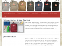 Screenshot des Blogs Fjällräven Rucksack Blog