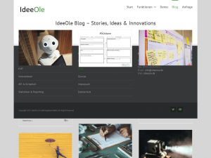 Screenshot des Blogs IdeeOle Blog