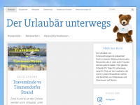 Screenshot des Blogs Der Urlaubär unterwegs