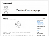 Screenshot des Blogs Possenspiele oder Die kleine Erna