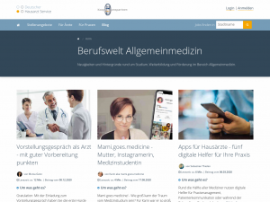Screenshot des Blogs Deutscher Hausarzt Service