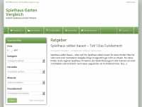 Screenshot des Blogs Spielhaus Garten