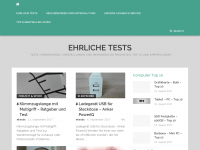 Screenshot des Blogs Ehrliche Tests