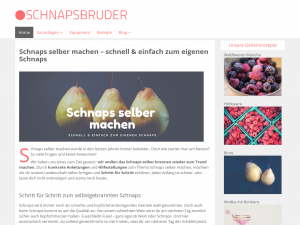 Screenshot des Blogs Schnaps selber machen | Schnell & einfach zum Selbstgebrannten