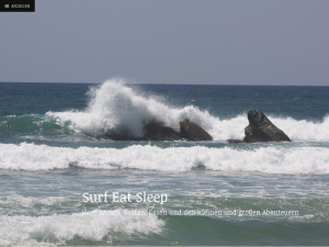 Screenshot des Blogs Surf Eat Sleep