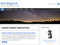 Screenshot des Blogs Astro-Blogger.de – Astronomie, Planeten und Sterne