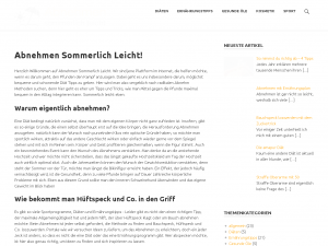 Screenshot des Blogs Abnehmen Sommerlich Leicht