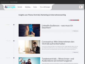 Screenshot des Blogs AS Concepts GmbH Unternehmensblog