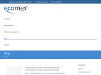Screenshot des Blogs ecomex Karriere- und Gründerzentrum