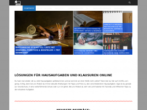 Screenshot des Blogs Uni-24.de