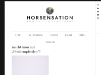Screenshot des Blogs HORSENSATION – Kreativ und Natürlich mit Pferden