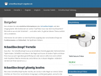 Screenshot des Blogs Ausführlicher Schnellkochtopf Ratgeber im Netz