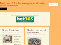 Screenshot des Blogs Backraum24 – Backrezepte und mehr