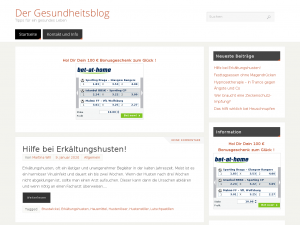 Screenshot des Blogs Der Gesundheitsblog