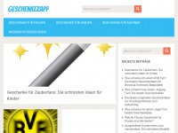 Screenshot des Blogs GeschenkeZapp