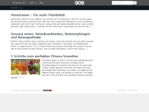 Screenshot des Blogs Entspannung-und-sport.info – Infor­matio­nen rund um Sport und Entspannung!