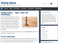 Screenshot des Blogs Richtig bohren