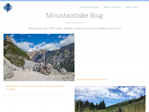 Screenshot des Blogs Das Mountainbiker Blog