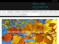 Screenshot des Blogs Welt der Aquaristik