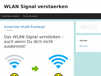 Screenshot des Blogs WLAN Signal verstärken