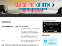 Screenshot des Blogs Slakline kaufen