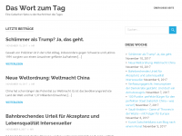Screenshot des Blogs Das Wort zum Tag