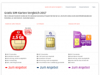 Screenshot des Blogs Gratis SIM-Karten im Vergleich 2017 » Prepaid Tarife für 0 €