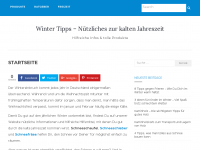 Screenshot des Blogs Winter Tipps – Nützliches zur kalten Jahreszeit