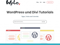 Screenshot des Blogs Wplo – WordPress und Divi Tutorials